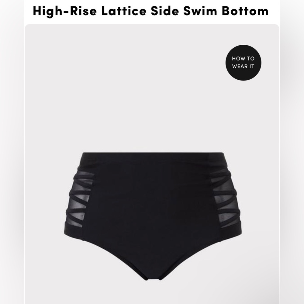 High rise side lattice side swim bottom